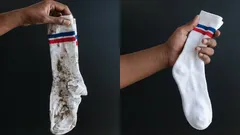 Voeg 4 eetlepels toe aan 3 liter water, en zelfs je oudste sokken worden witter dan sneeuw