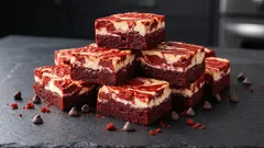 Red velvet-brownies met cheesecake in 7 stappen: een recept dat twee onweerstaanbare klassiekers combineert